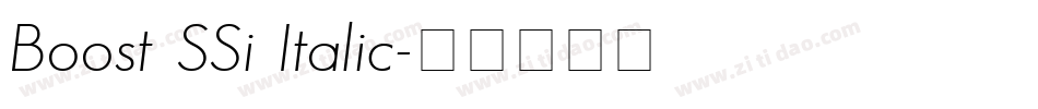 Boost SSi Italic字体转换